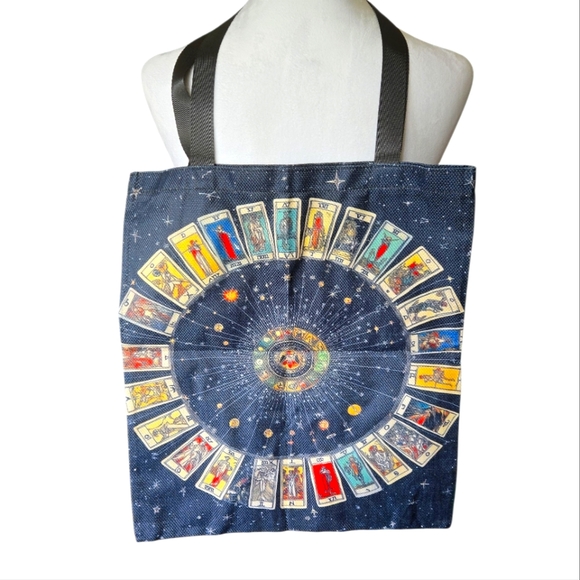 Black Tarot Card Tote Bag - Picture 2 of 3
